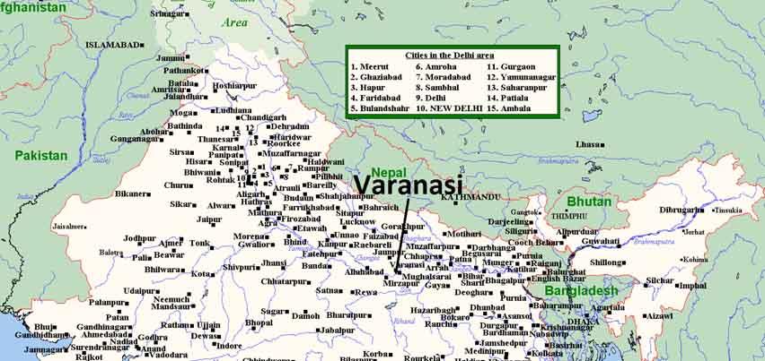 Varanasi Map